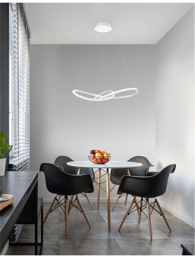 Levně NV 1701101001 Závěsné svítidlo FUSION bílý hliník a akryl LED 53W 230V 3000K IP20 - NOVA LUCE