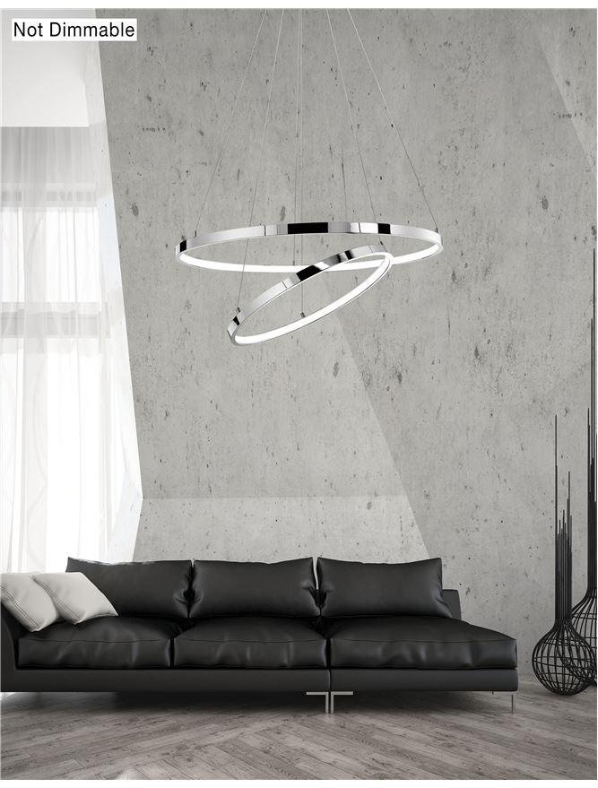 Levně NV 17222003 Závěsné svítidlo ARIA chromovaný hliník a akryl nastavitelné LED 85W 3000K IP20 - NOVA LUCE