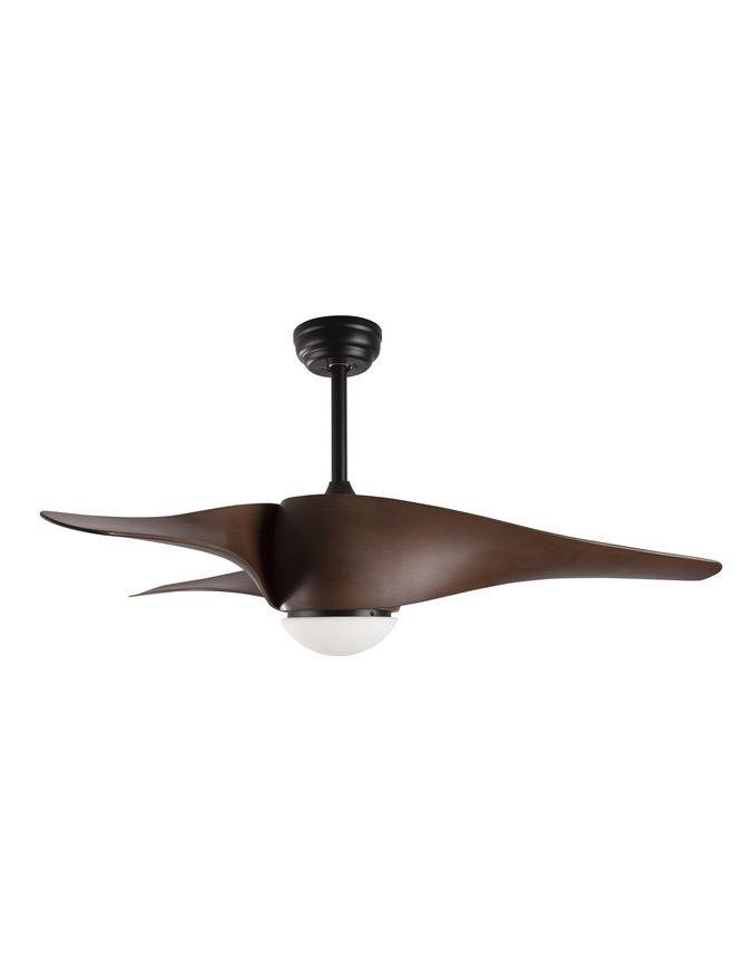NV 5267611 Stropní ventilátor se světlem BREEZE matná černá / sklo 3ABS dřevěné listy LED 18W 3000K - NOVA LUCE (obrázek 2)