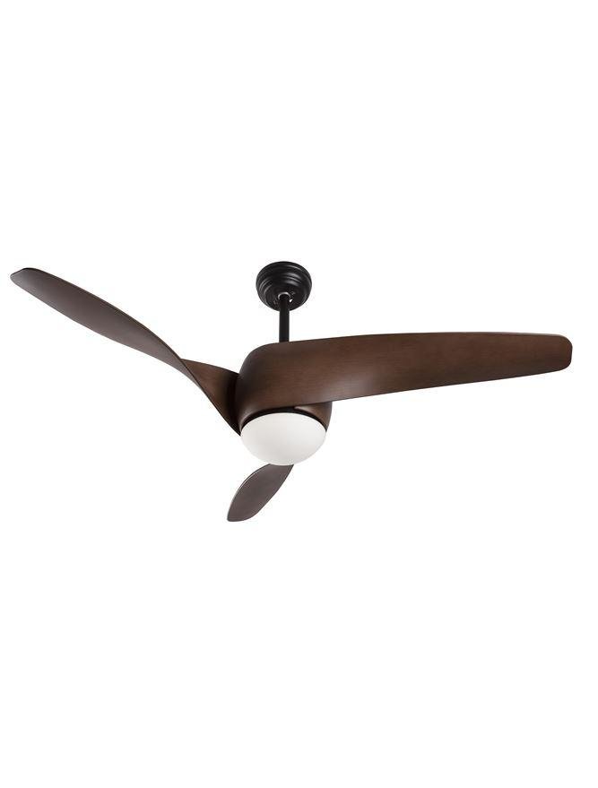 NV 5267611 Stropní ventilátor se světlem BREEZE matná černá / sklo 3ABS dřevěné listy LED 18W 3000K - NOVA LUCE (obrázek 3)
