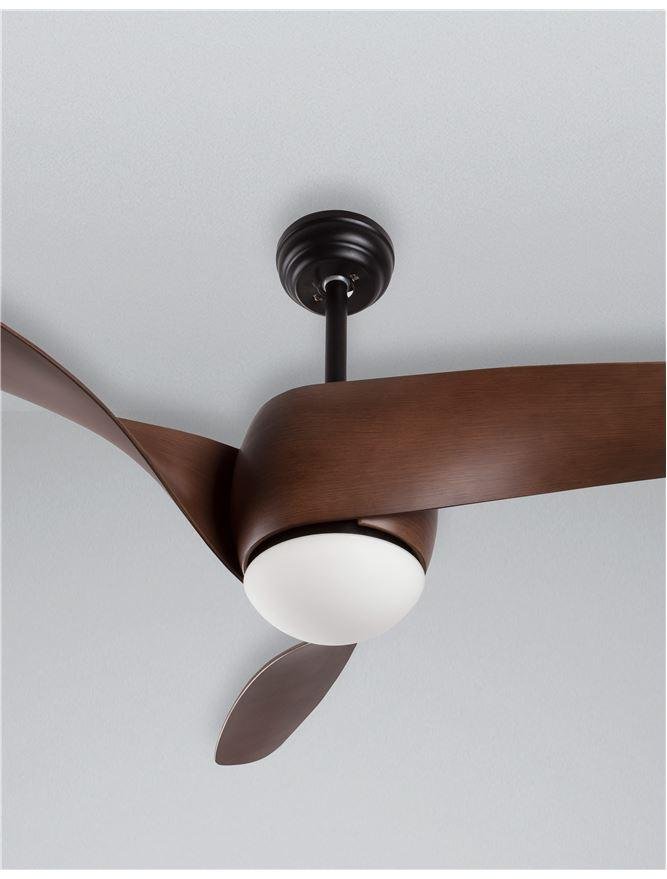 NV 5267611 Stropní ventilátor se světlem BREEZE matná černá / sklo 3ABS dřevěné listy LED 18W 3000K - NOVA LUCE (obrázek 6)
