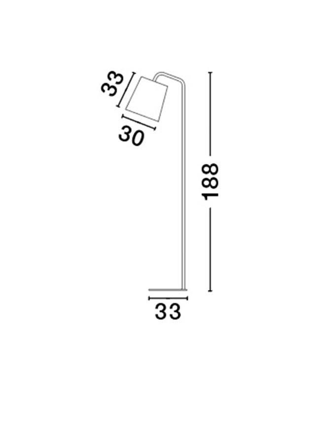 NV 549603 Stojací lampa STABILE matný černý kov zvenku matná bílá uvnitř E27 1x12 W IP20 bez žárovky - NOVA LUCE (obrázek 3)