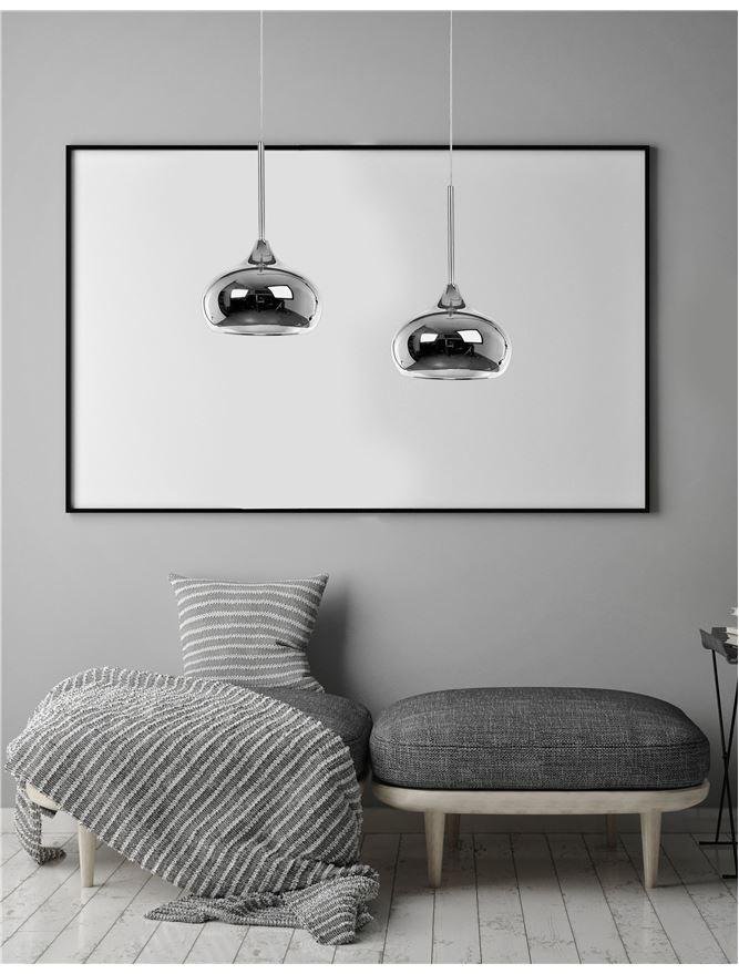 NV 5704801 Závěsné svítidlo CIOTO kov chrom venku bílý chrom uvnitř E14 1x5W IP20 bez žárovky - NOVA LUCE