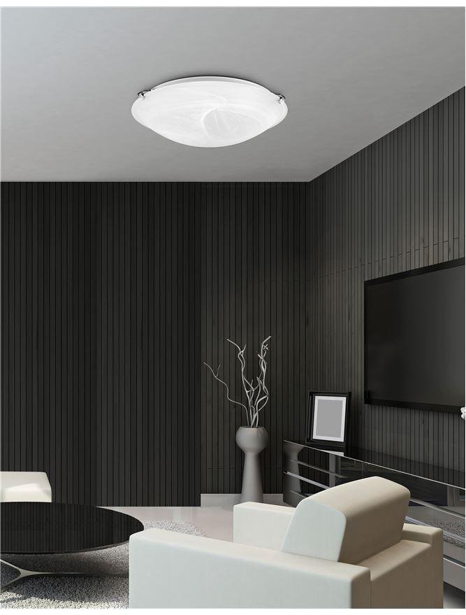 Levně NV 605801 Stropní svítidlo GIORNO alabastrové sklo chromovaný kov E27 1x12W - NOVA LUCE