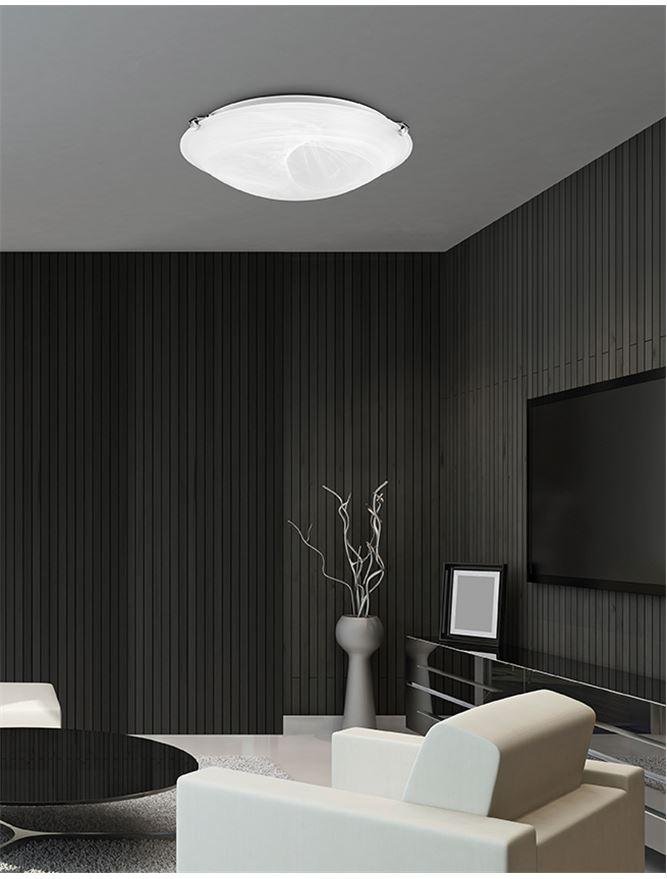 Levně NV 605802 Stropní svítidlo GIORNO alabastrové sklo chromovaný kov E27 2x12W - NOVA LUCE