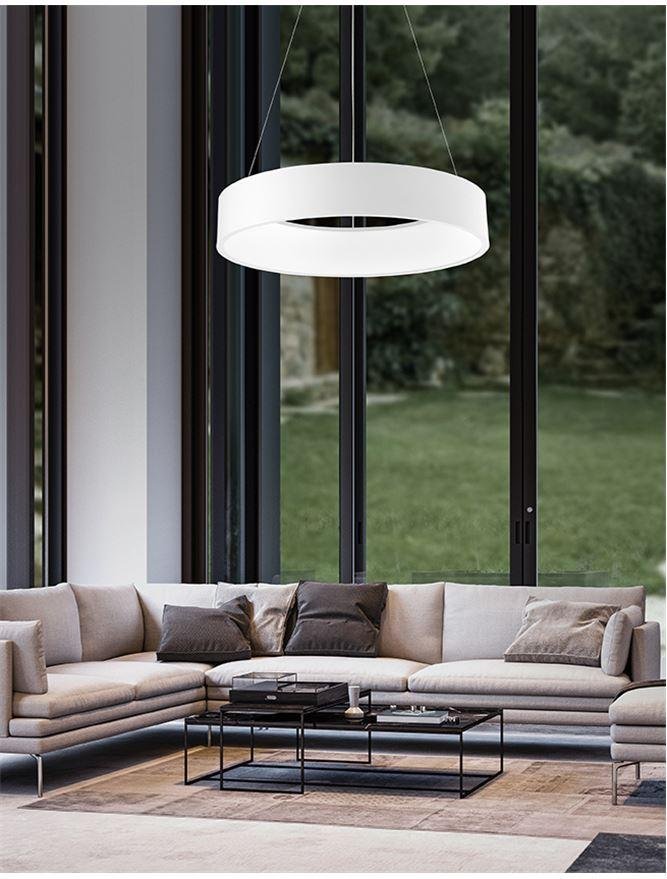 NV 6167203 Závěsné svítidlo RANDO matný bílý hliník a akryl LED 42W 230V 4000K IP20 - NOVA LUCE
