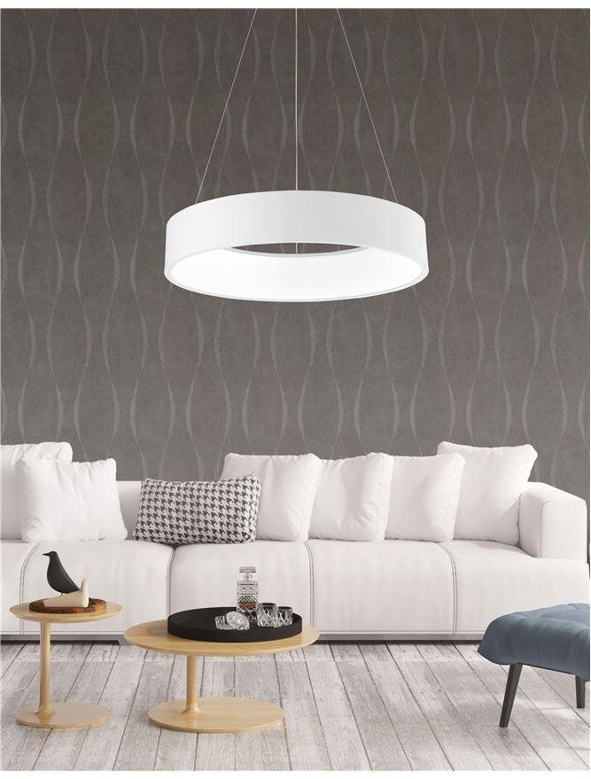 NV 6167205 Závěsné svítidlo RANDO matný bílý hliník a akryl LED 42W 230V 3000K IP20 - NOVA LUCE