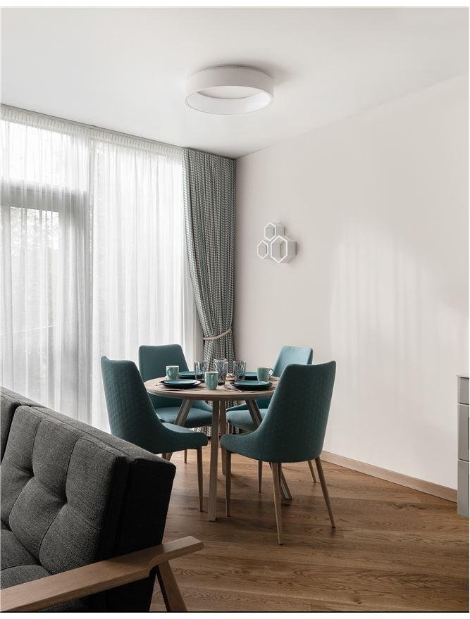 NV 6167207 Stropní svítidlo RANDO matný bílý hliník a akryl LED 42W 230V 3000K IP20 - NOVA LUCE