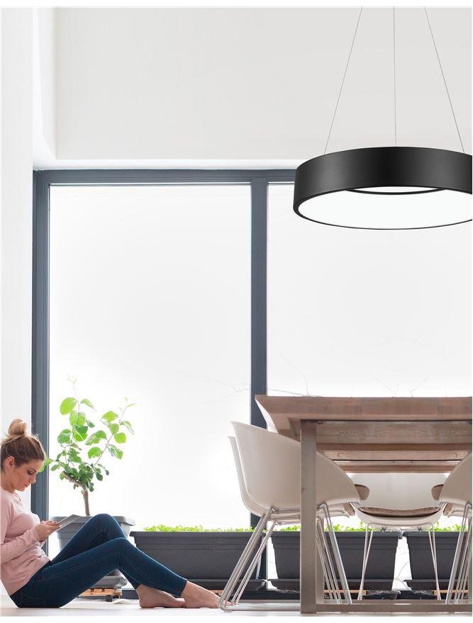 NV 6167220 Závěsné svítidlo RANDO černý hliník a akryl LED 42W 230V 3000K IP20 - NOVA LUCE