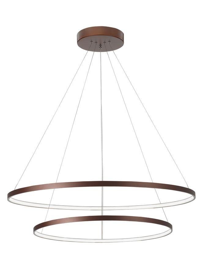 NV 6265003 Závěsné svítidlo FERROL kávově hnědý hliník a akryl nastavitelné LED 85W 3000K IP20 stmívatelné - NOVA LUCE