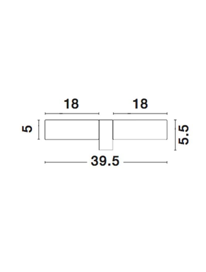 NV 6310541 Nástěnné svítidlo POLO bílé opálové sklo chromovaný hliník E14 2x5W bez žárovky IP44 - NOVA LUCE (obrázek 3)
