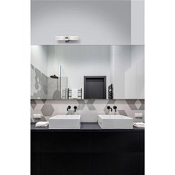 Obrázek pro produkt Nástěnné svítidlo POLO bílé opálové sklo chromovaný hliník E14 2x5W bez žárovky IP44 - NOVA LUCE