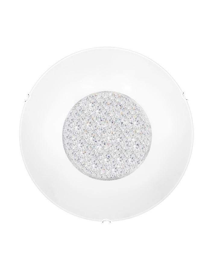 NV 6311802 Stropní svítidlo ERA bílé sklo a křišťál chromovaný kov E27 2x12W - NOVA LUCE (obrázek 2)