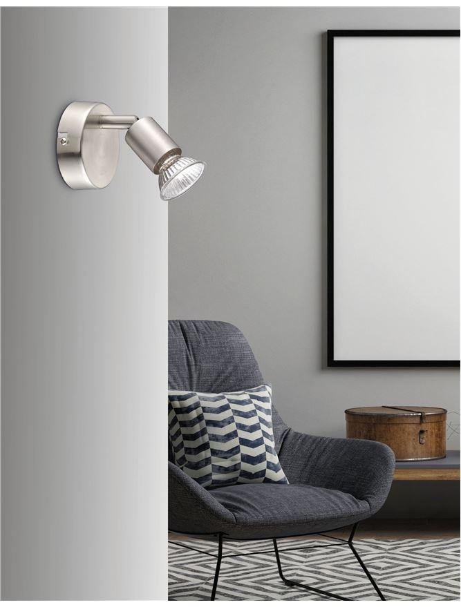 NV 660001 Bodové svítidlo BASE nikl satén kov GU10 1x5W IP20 bez žárovky - NOVA LUCE