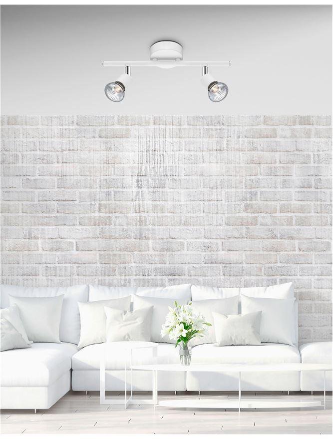 NV 661002 Bodové svítidlo BASE matný bílý kov GU10 2x5W IP20 bez žárovky - NOVA LUCE