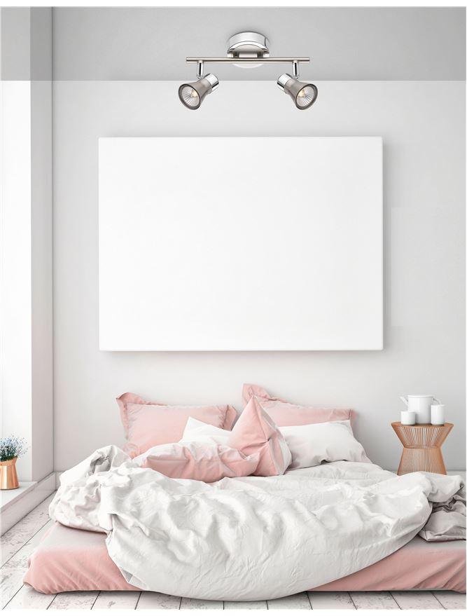 NV 663002 Bodové svítidlo GALERIA nikl satén chromovaný hliník GU10 1x10W IP20 bez žárovky - NOVA LUCE