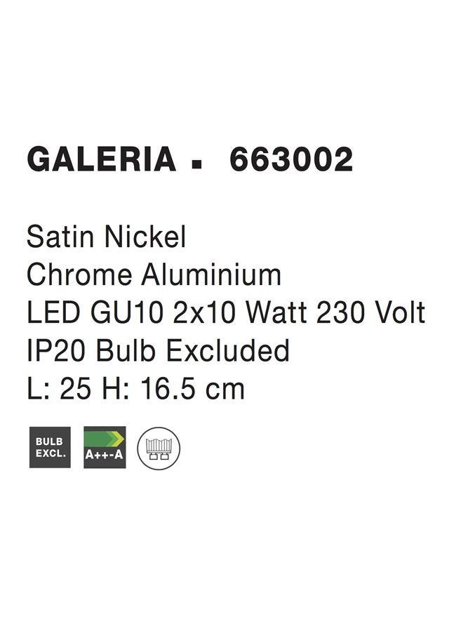 NV 663002 Bodové svítidlo GALERIA nikl satén chromovaný hliník GU10 1x10W IP20 bez žárovky - NOVA LUCE (obrázek 4)