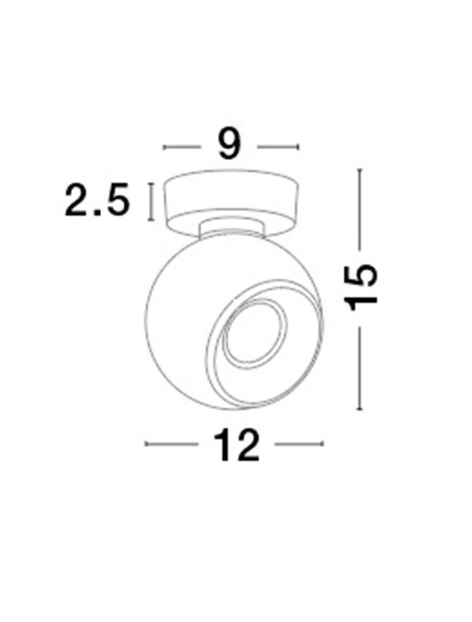 NV 665001 Bodové svítidlo TORE matný bílý hliník GU10 1x10W 230V IP20 bez žárovky - NOVA LUCE (obrázek 3)