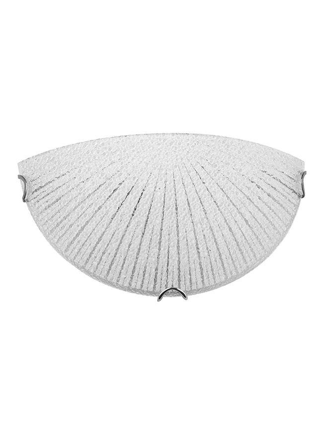 NV 702201 Nástěnné svítidlo SHELL bílá a čiré strukturované sklo E27 1x12W - NOVA LUCE