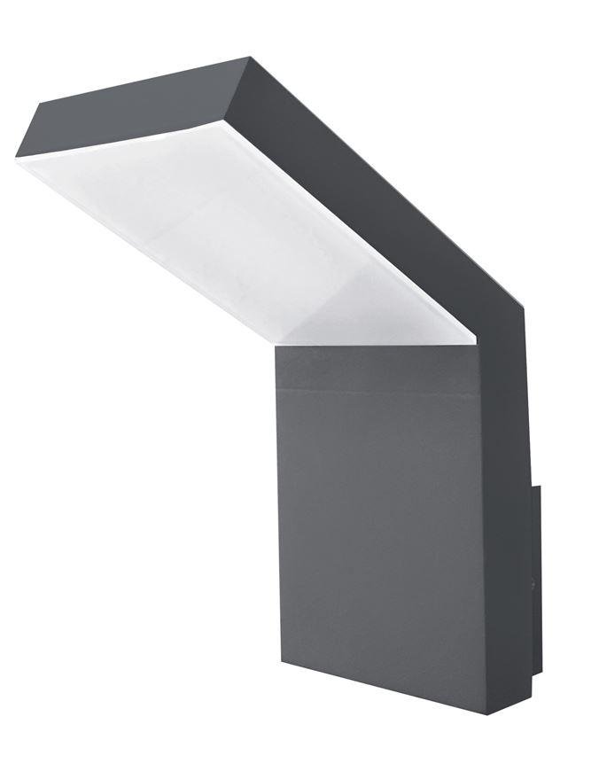 NV 711024 Venkovní nástěnné svítidlo PARK hliník tmavě šedá akrylový difuzor LED 6W 3000K 220-240V 120st. IP54 AC vč. driveru - NOVA LUCE