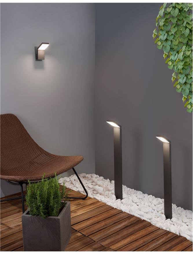 NV 713123 Venkovní sloupkové svítidlo PARK hliník tmavě šedá akrylový difuzor LED 6W 3000K 220-240V 120st. IP54 AC vč. driveru - NOVA LUCE