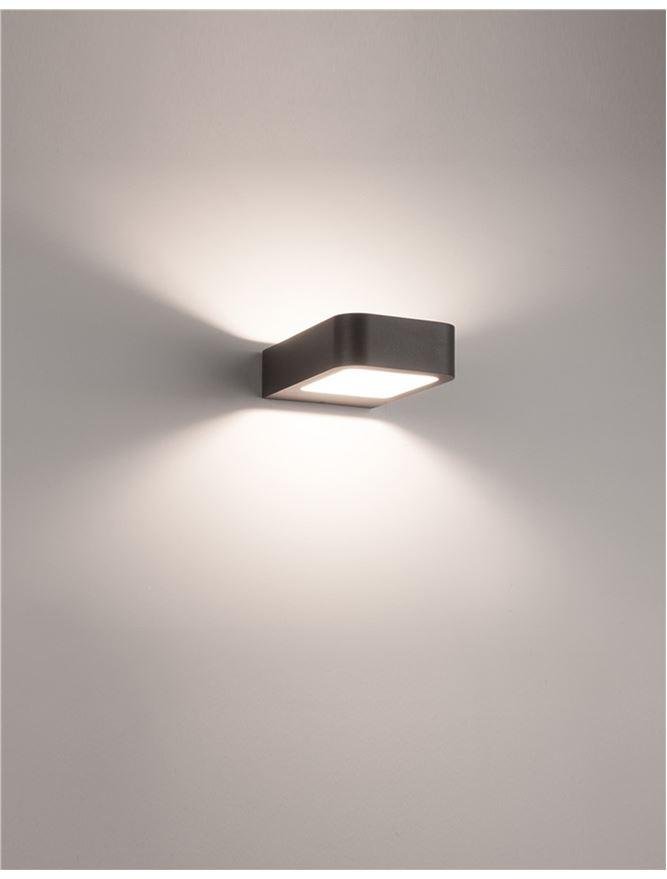 NV 713312 Venkovní nástěnné svítidlo ACQUA tmavě šedý hliník akrylový difuzor LED 5W 3000K 110-265V 38st. IP54 - NOVA LUCE