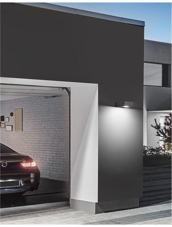 NV 713411 Venkovní nástěnné svítidlo APOLLO tmavě šedý hliník akrylový difuzor LED 5W 3000K 110-265V 120st. IP54 - NOVA LUCE