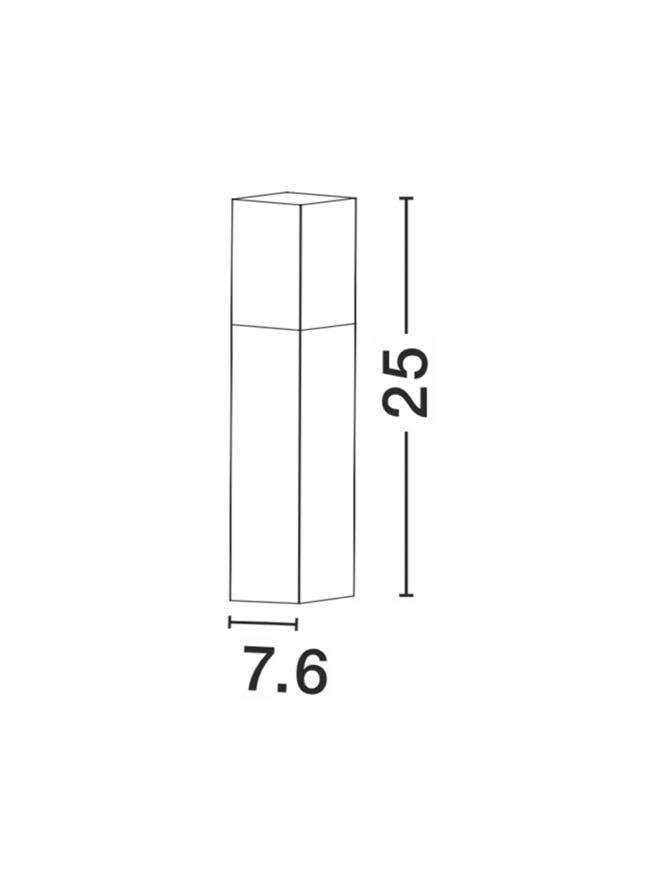 NV 71371102 Venkovní sloupkové svítidlo STICK tmavě šedý hliník bílý akryl E27 1x12W 220-240V IP54 bez žárovky - NOVA LUCE (obrázek 3)