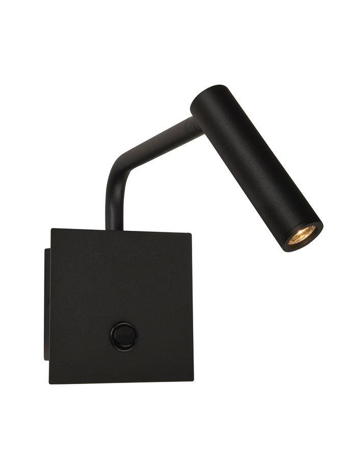 NV 7140181 Nástěnné svítidlo SICILY černý hliník LED 3W 3000K s vypínačem - NOVA LUCE (obrázek 2)