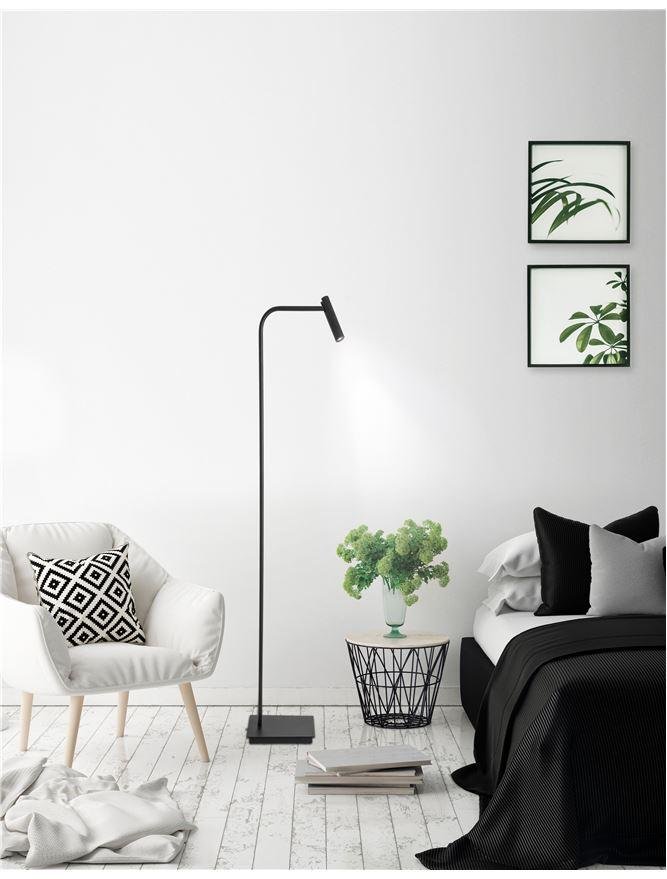 NV 7140183 Stojací lampa SICILY černý hliník LED 3W 3000K - NOVA LUCE
