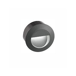 Obrázek pro produkt Venkovní zapuštěné svítidlo do zdi KRYPTON tmavě šedý hliník LED 3W 3000K 220-240V 27st. IP54 - NOVA LUCE