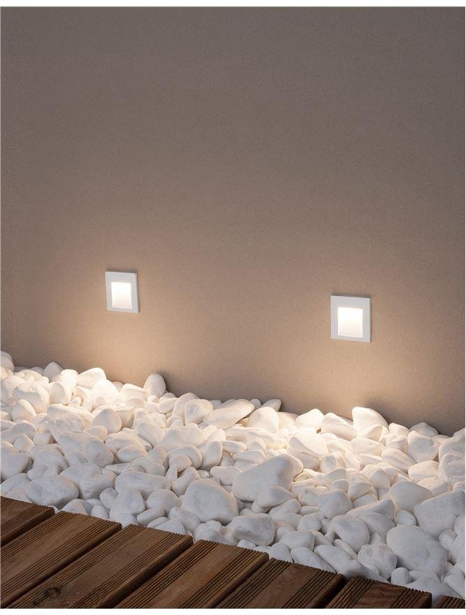 NV 727001 Venkovní zapuštěné svítidlo do zdi KRYPTON bílý hliník LED 3W 3000K 220-240V 15st. IP54 - NOVA LUCE