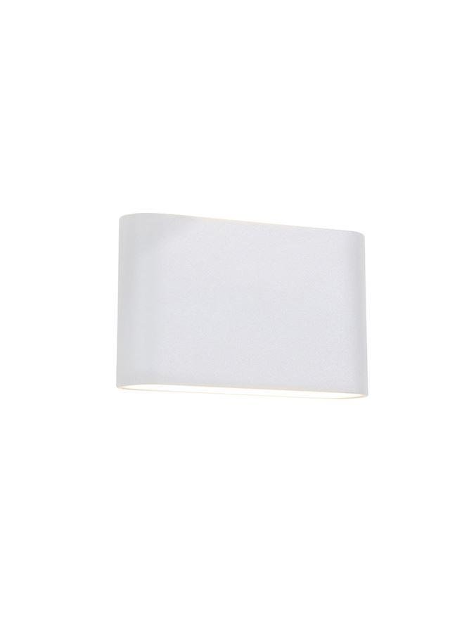 NV 740403 Venkovní nástěnné svítidlo SOHO bílý hliník skleněný difuzor LED 2x5W 3000K 220-240V 2x60st. IP54 světlo nahoru a dolů - NOVA LUCE