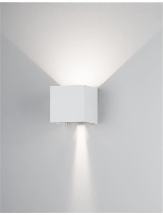 NV 747406 Venkovní nástěnné svítidlo COMO bílý hliník LED 2x3W 3000K 220-240V nastavitelný úhel 0-90st. IP54 - NOVA LUCE