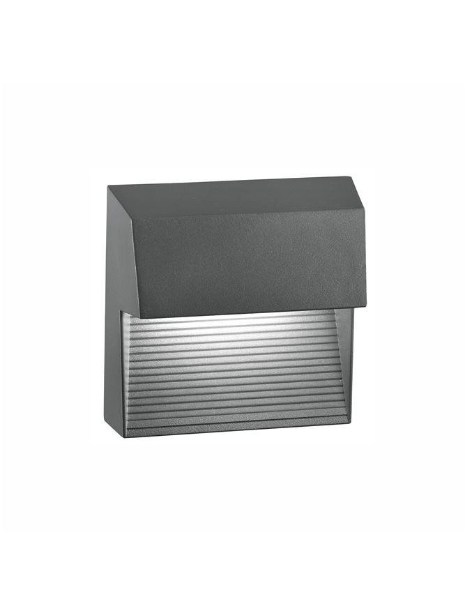 NV 752250 Venkovní nástěnné svítidlo KRYPTON tmavě šedý hliník LED 6W 3000K 220-240V 32st. IP54 - NOVA LUCE