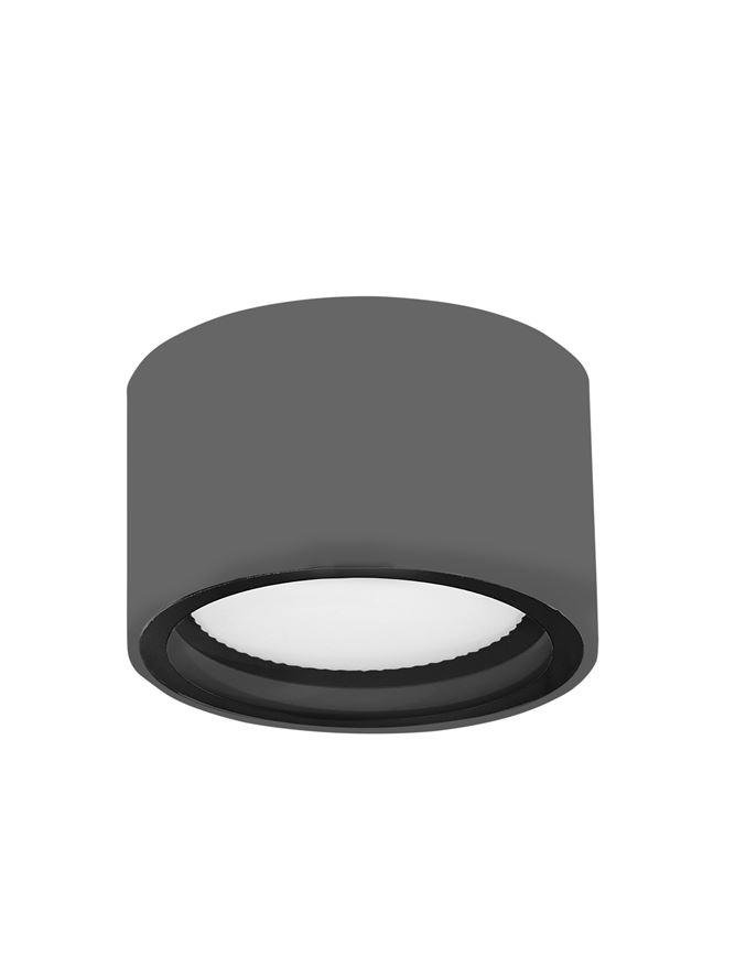NV 752463 Venkovní stropní svítidlo FOCUS tmavě šedý hliník skleněný difuzor LED GX53 7W 3000K 220-240V 77st. IP54 - NOVA LUCE