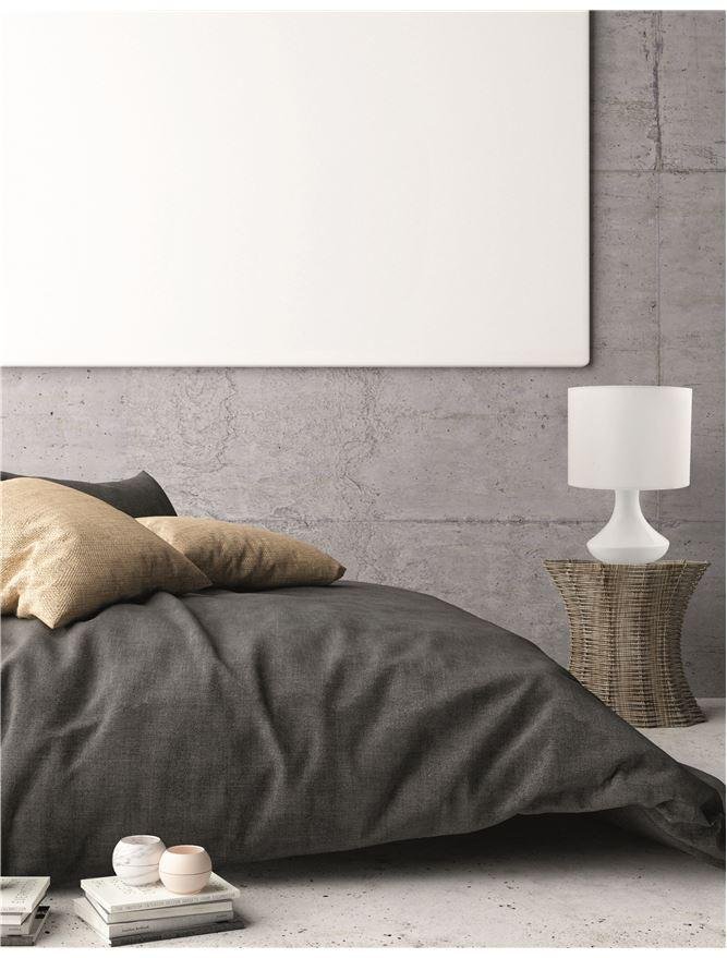 NV 7605163 Stolní lampa ROSIA matný bílý kov bílé stínidlo E14 1x5W 230V IP20 bez žárovky - NOVA LUCE