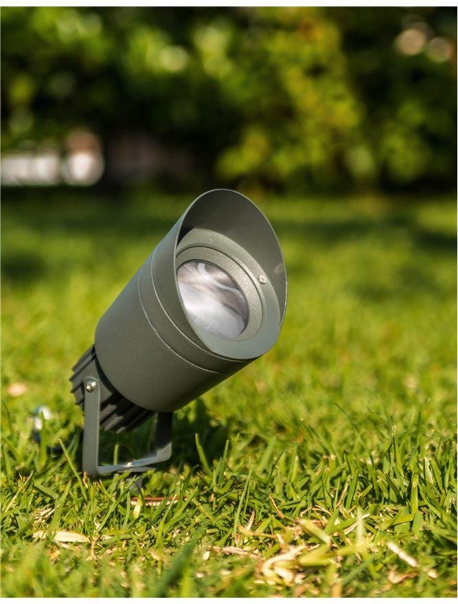 NV 767801 Venkovní svítidlo s bodcem INSIDE tmavě šedý hliník a sklo GU10 1x7W 220-240V IP54 bez žárovky - NOVA LUCE