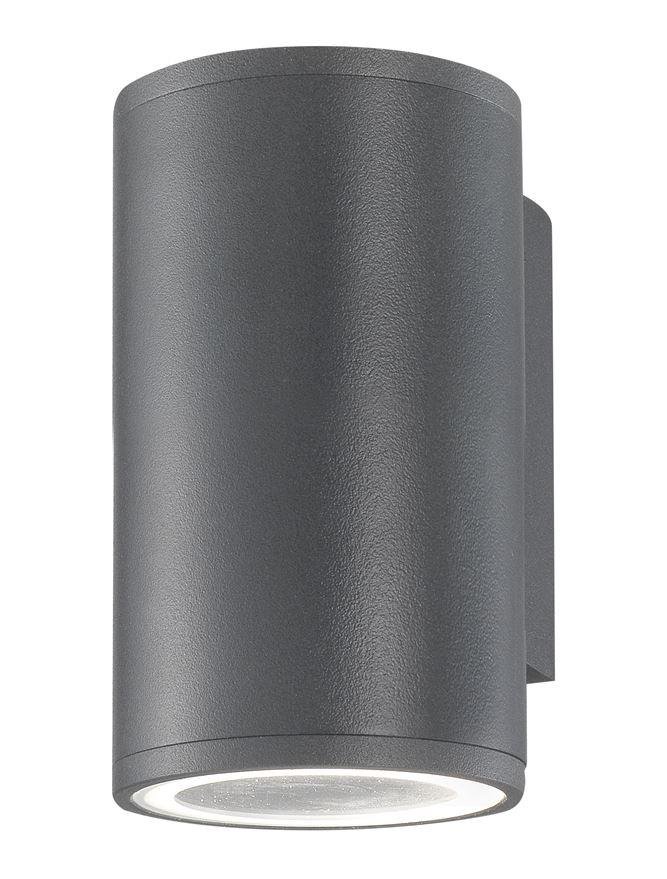 NV 773221 Venkovní nástěnné svítidlo NODUS tmavě šedý hliník skleněný difuzor GU10 1x7W 220-240V IP54 bez žárovky světlo dolů - NOVA LUCE