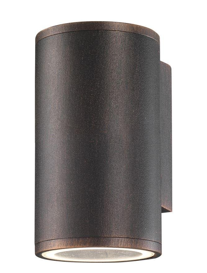 NV 773222 Venkovní nástěnné svítidlo NODUS antický hnědý hliník skleněný difuzor GU10 1x7W 220-240V IP54 bez žárovky světlo dolů - NOVA LUCE