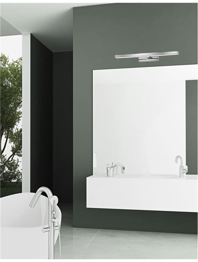 NV 787001 Nástěnné svítidlo nad zrcadlo MODENA chromovaný hliník a akryl LED 12W 3000K IP44 - NOVA LUCE