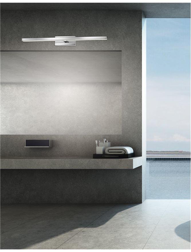 NV 787002 Nástěnné svítidlo nad zrcadlo MODENA chromovaný hliník a akryl LED 18W 3000K IP44 - NOVA LUCE