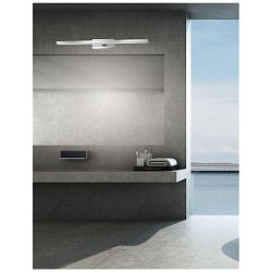 Obrázek pro produkt Nástěnné svítidlo nad zrcadlo MODENA chromovaný hliník a akryl LED 18W 3000K IP44 - NOVA LUCE