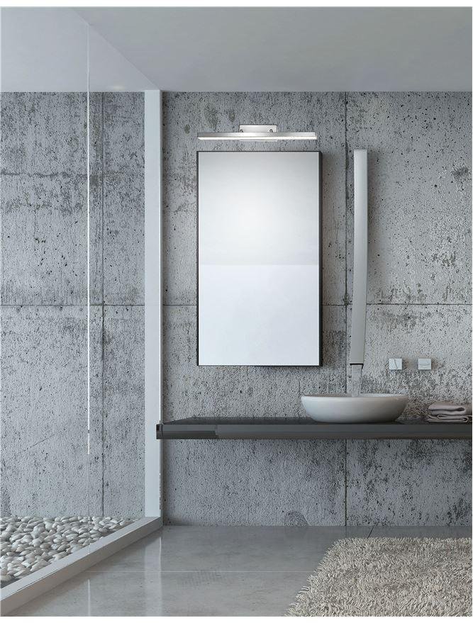 NV 787003 Nástěnné svítidlo nad zrcadlo MODENA chromovaný hliník a akryl LED 12W 3000K IP44 - NOVA LUCE