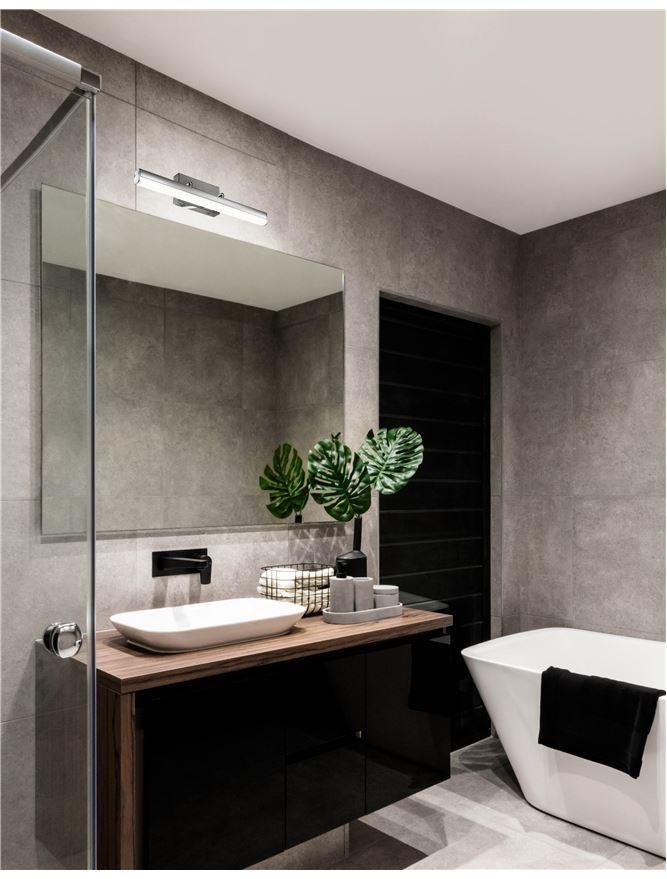 NV 787005 Nástěnné svítidlo nad zrcadlo VANESE chromovaný hliník a akryl LED 12W 3000K IP44 - NOVA LUCE