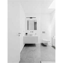 Obrázek pro produkt Nástěnné svítidlo nad obrazy a zrcadla FLAT černý hliník a akryl LED 18W 230V 3000K IP44 - NOVA LUCE