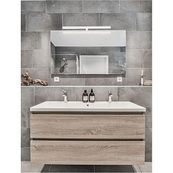 Obrázek pro produkt Svítidlo na zrcadla GLIM bílý hliník a akryl LED 18W 230V 3000K IP44 - NOVA LUCE