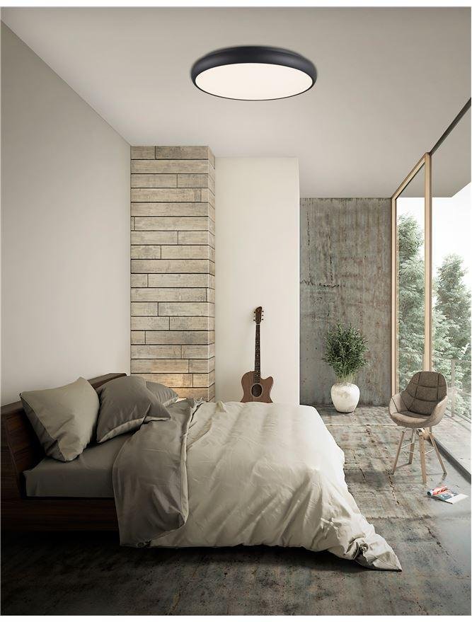 NV 8100986 Stropní svítidlo GAP černý hliník akrylový difuzor LED 62W 230V 3000K IP20 - NOVA LUCE