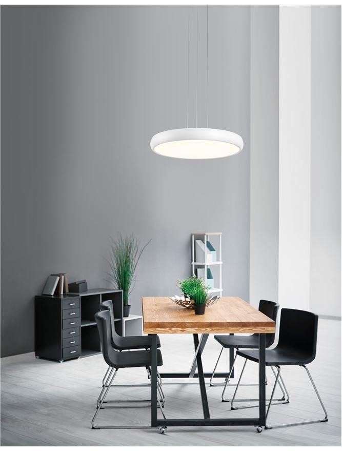 NV 8100987 Závěsné svítidlo GAP bílý hliník akrylový difuzor LED 50W 230V 3000K IP20 - NOVA LUCE