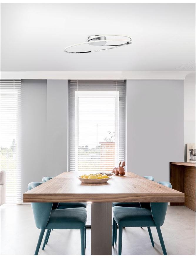 NV 8101203 Stropní svítidlo VIAREGGIO chromovaný hliník a akryl LED 28W 230V 3000K IP20 - NOVA LUCE